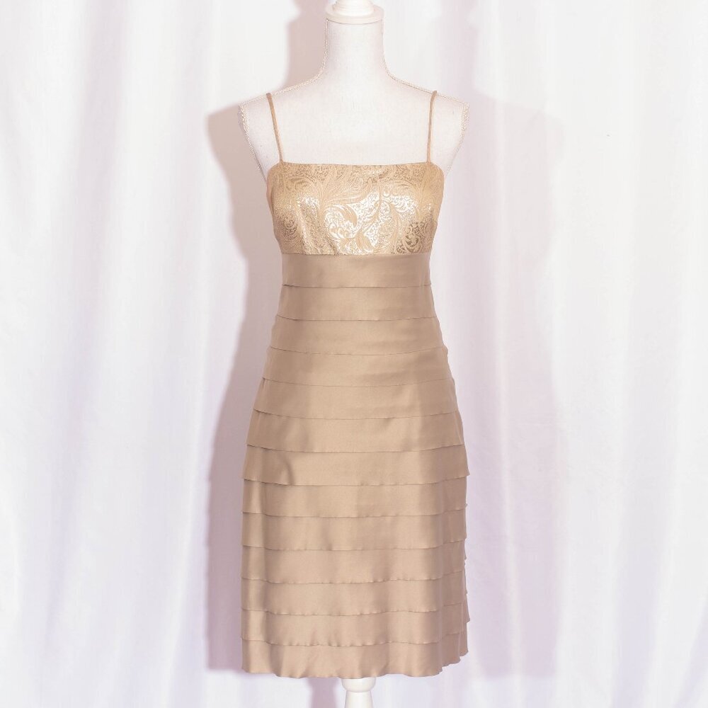 ALEX EVENINGS Y2K Brocade Layered Mini Dress Size 10P